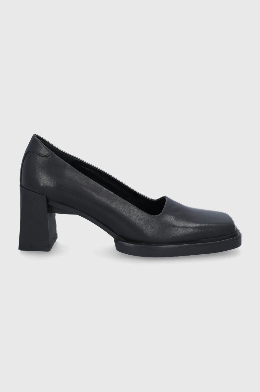 Vagabond pantofi de piele Edwina culoarea negru, cu toc drept answear imagine noua
