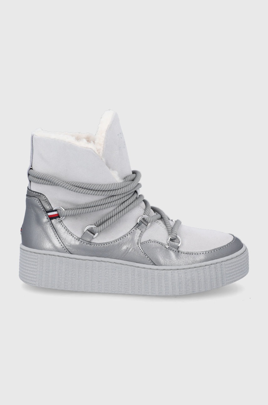 

Велурени апрески Tommy Hilfiger в сиво, Сив