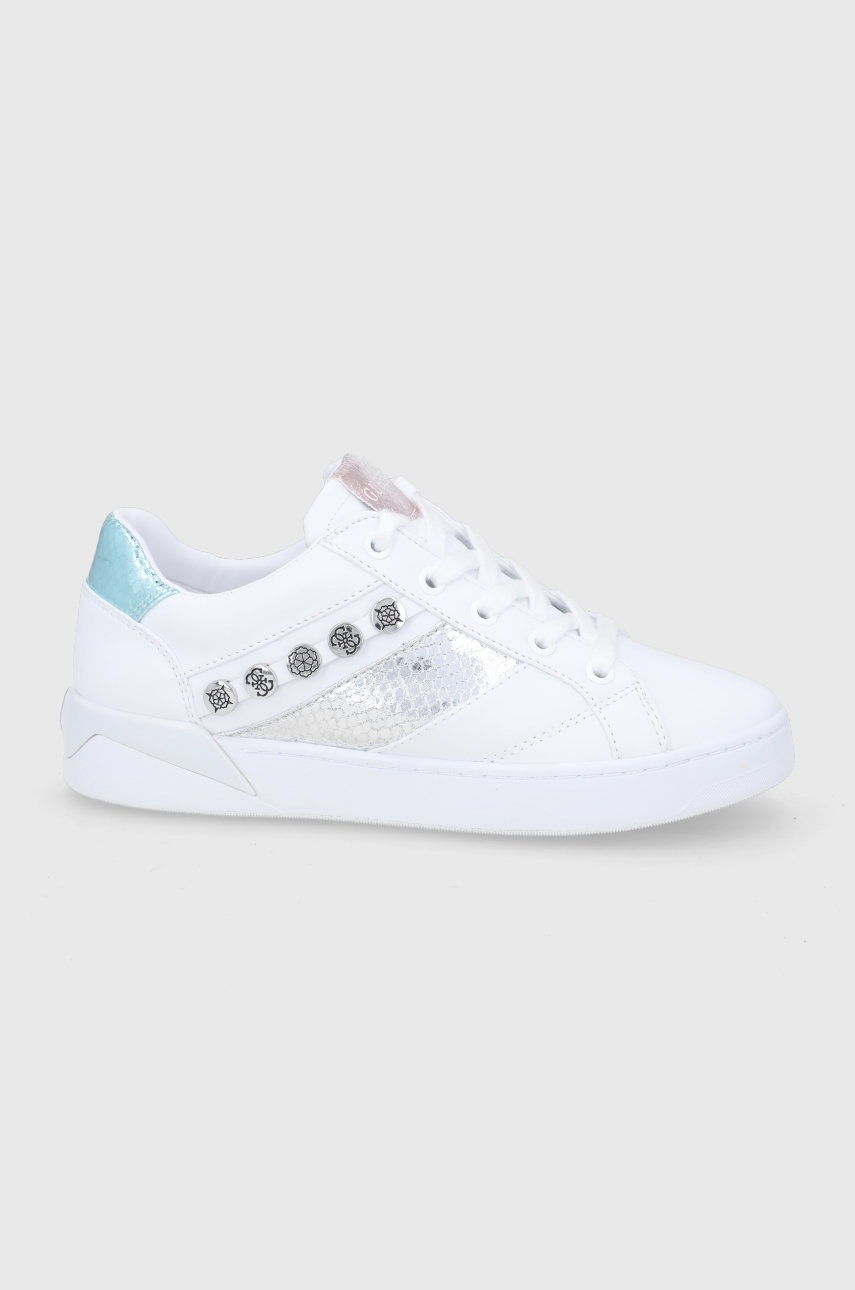 

Ботинки Guess цвет белый на плоском ходу