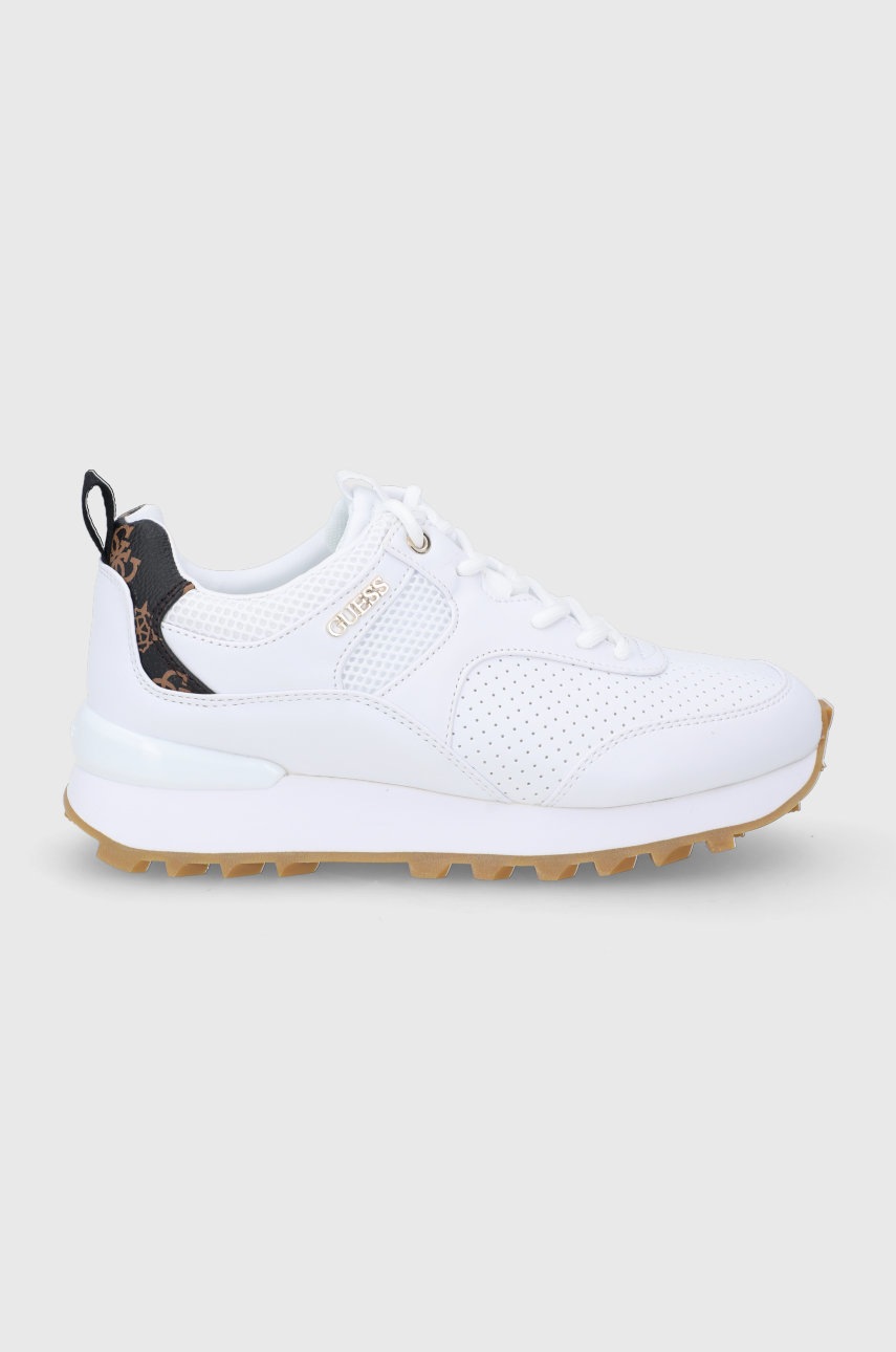 

Обувки Guess в бяло с платформа, Бял