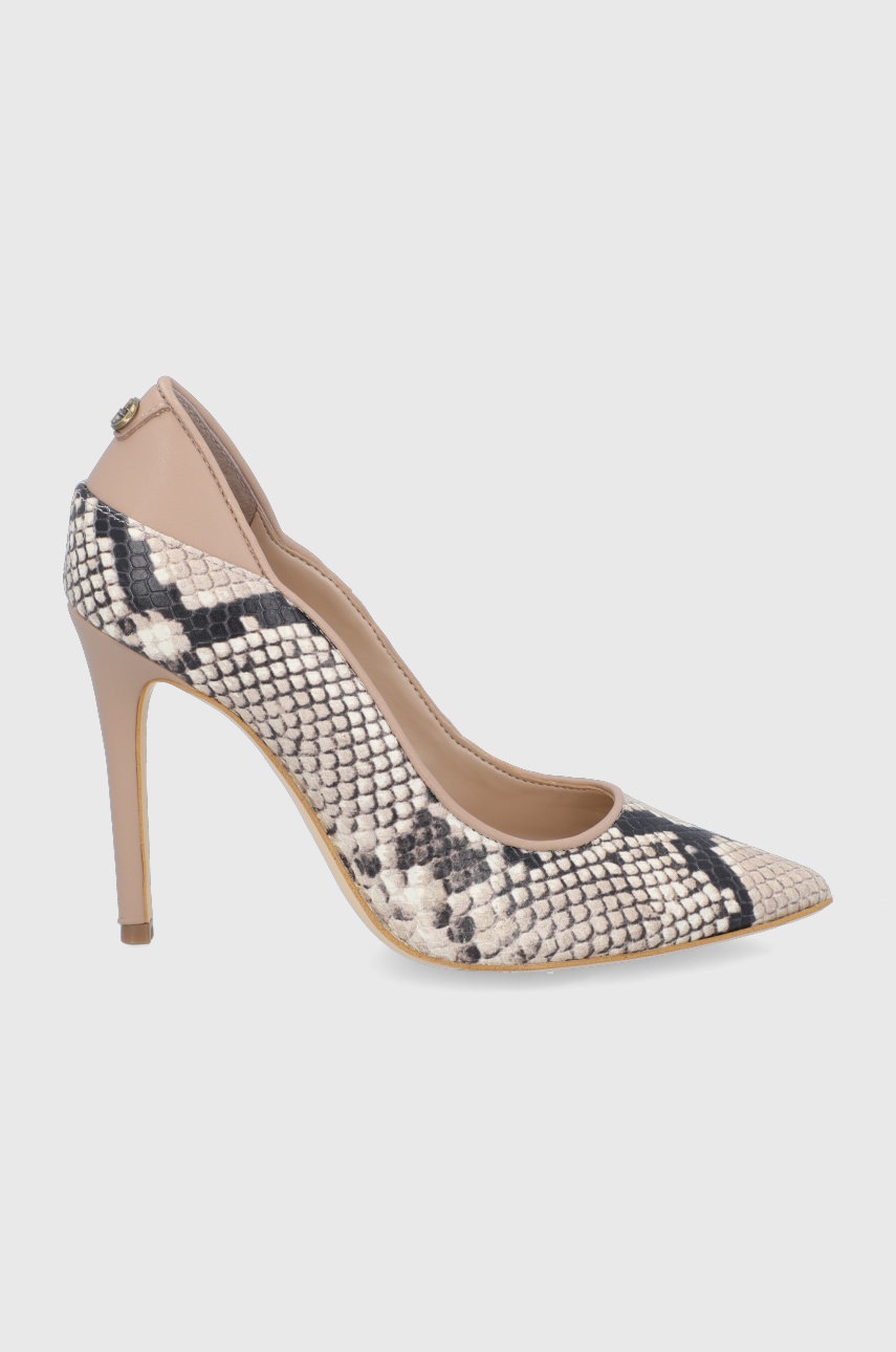 

Обувки с висок ток Guess в бежово, Бежов