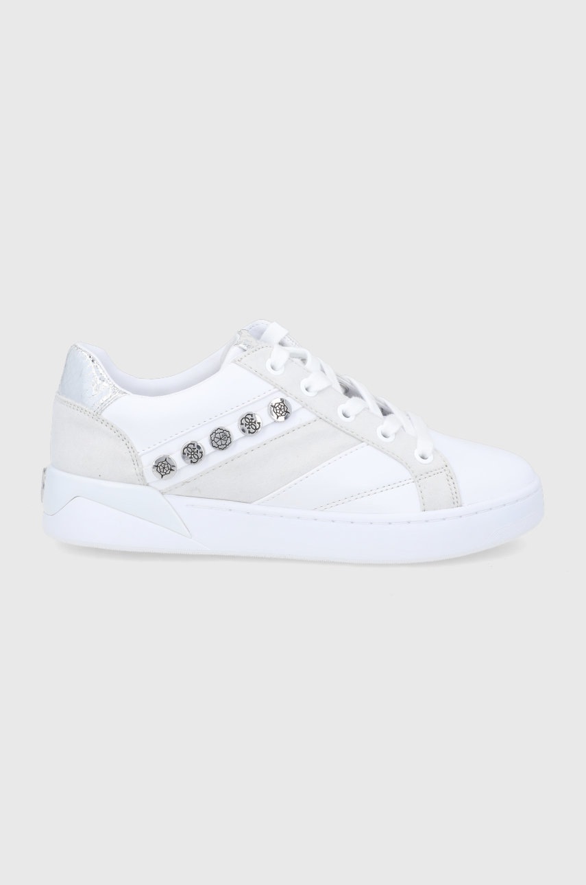 

Ботинки Guess цвет белый на плоском ходу