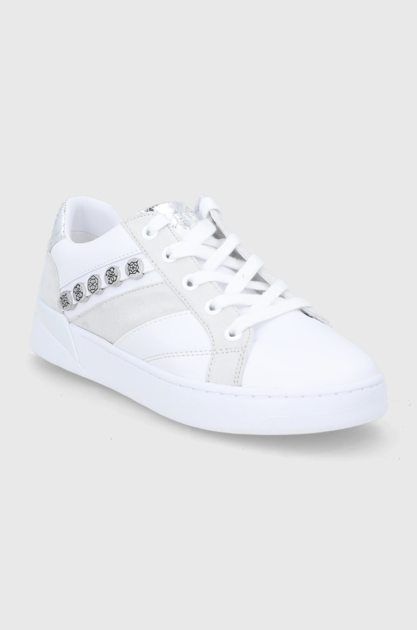

Ботинки Guess цвет белый на плоском ходу