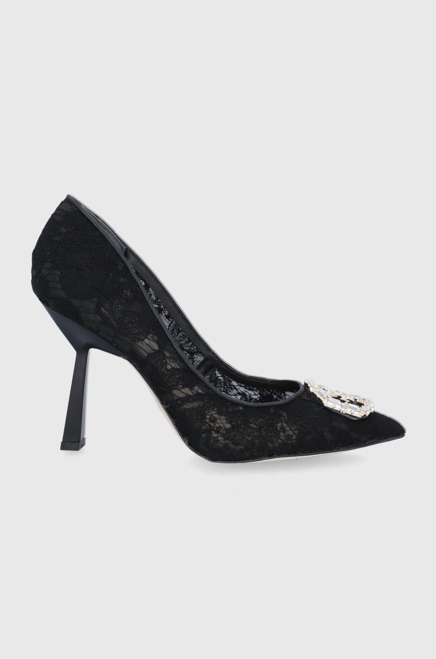 

Обувки с висок ток Guess в черно, Черен