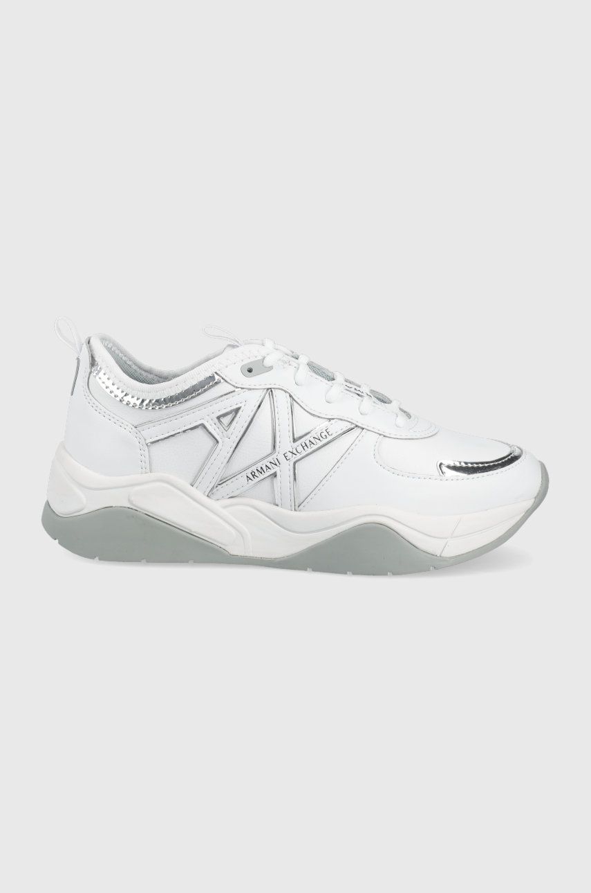 Armani Exchange pantofi culoarea alb alb imagine noua