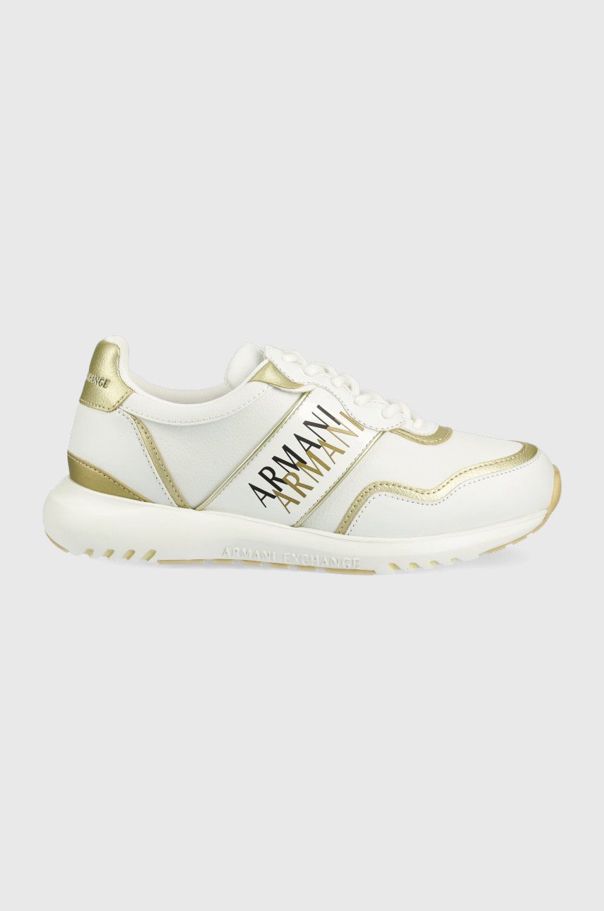 Armani Exchange sneakers culoarea alb alb imagine noua