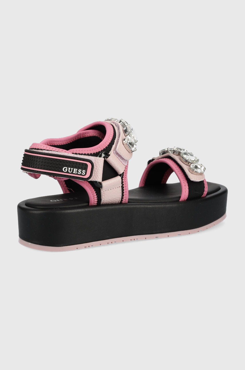 

Сандалии Guess Richard женские цвет розовый на платформе
