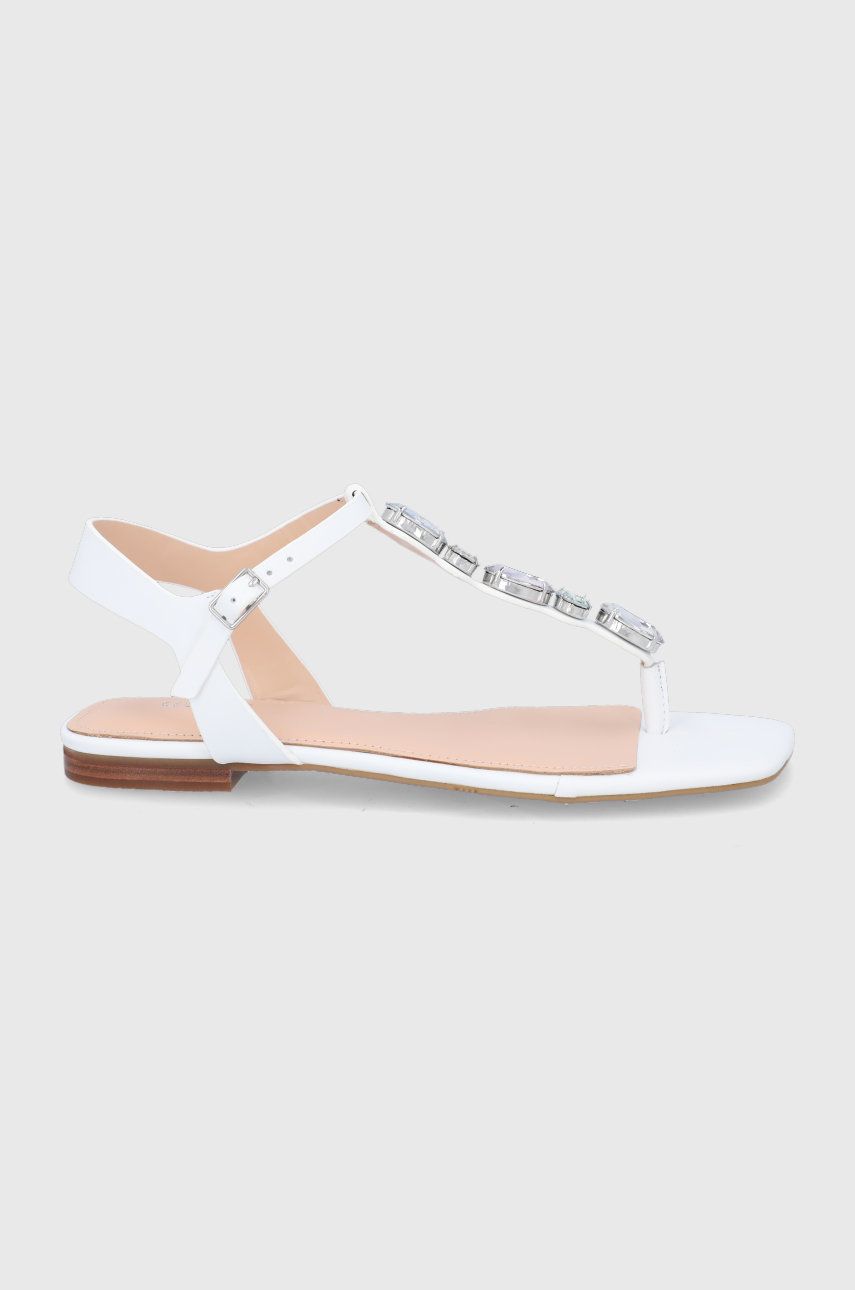 Guess sandały skórzane SEFORA damskie kolor biały