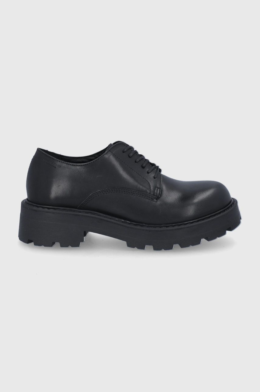 Vagabond pantofi de piele Cosmo 2.0 femei, culoarea negru, cu platforma imagine reduceri black friday 2021 answear.ro