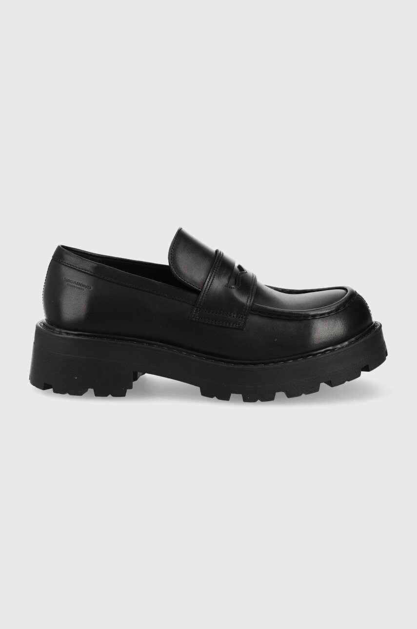 Vagabond mocasini de piele cosmo 2.0 femei, culoarea negru, cu platforma