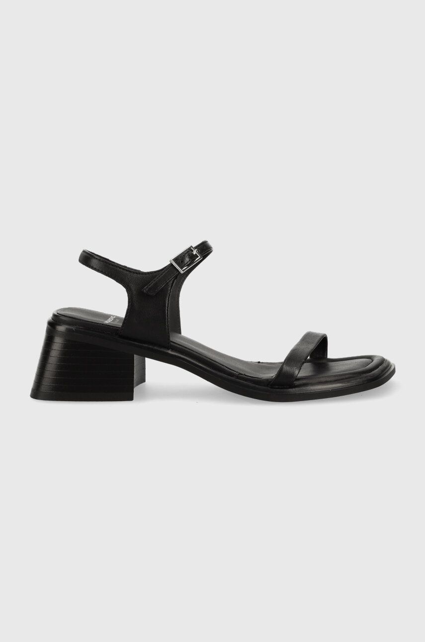 Vagabond Shoemakers Sandale De Piele Ines Femei, Culoarea Negru, Cu Toc Drept