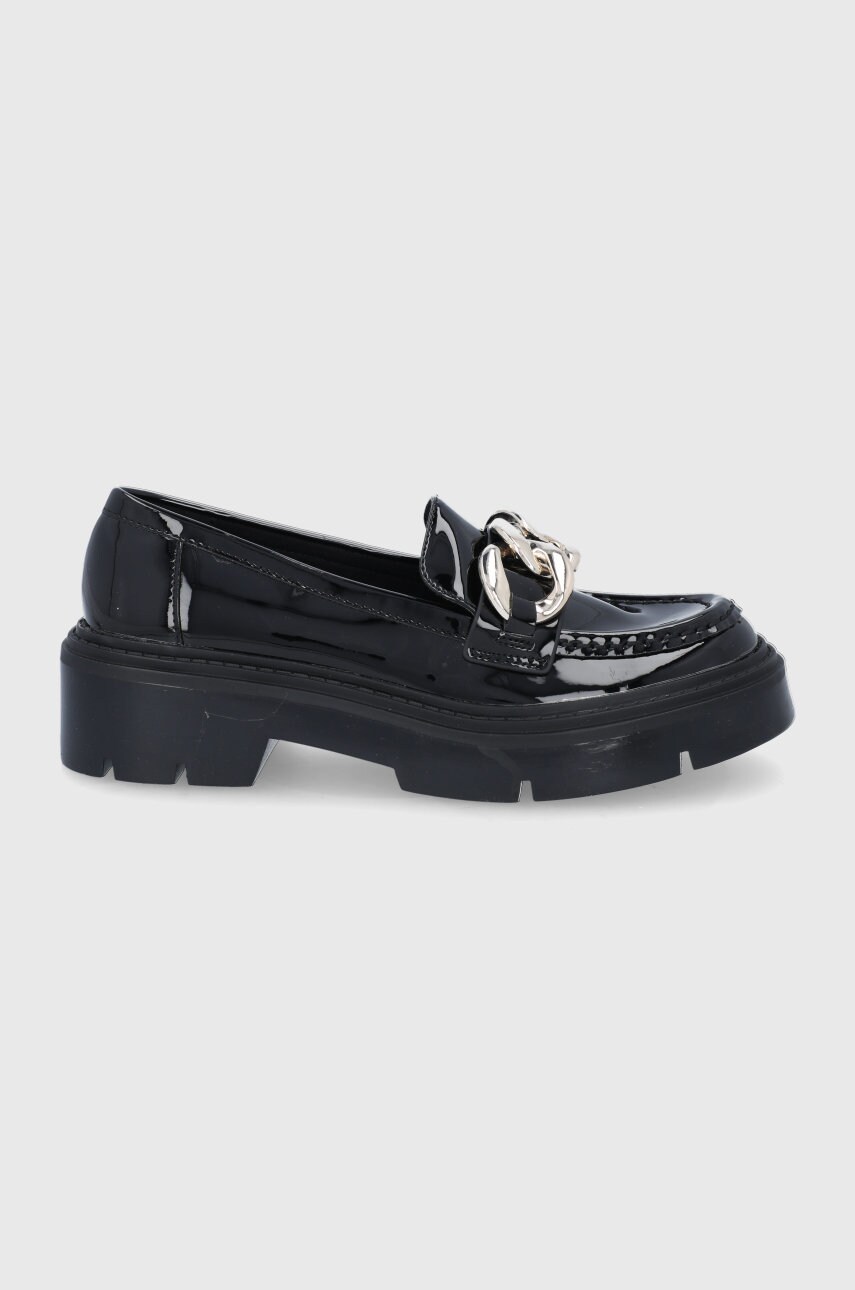 Aldo mocasini kahlow femei, culoarea negru, cu platforma