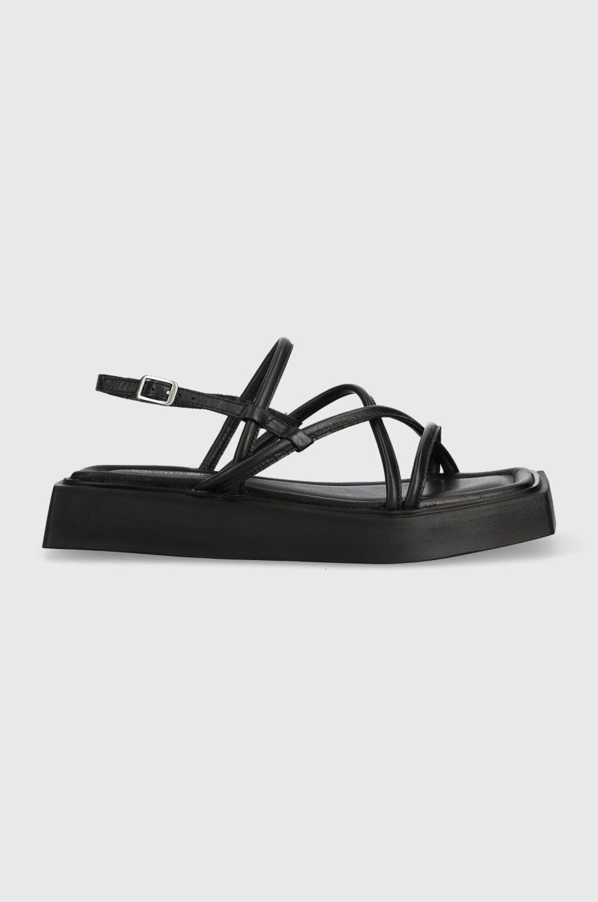 Vagabond Shoemakers sandale de piele Evy femei, culoarea negru, cu platforma femei 2023-09-23