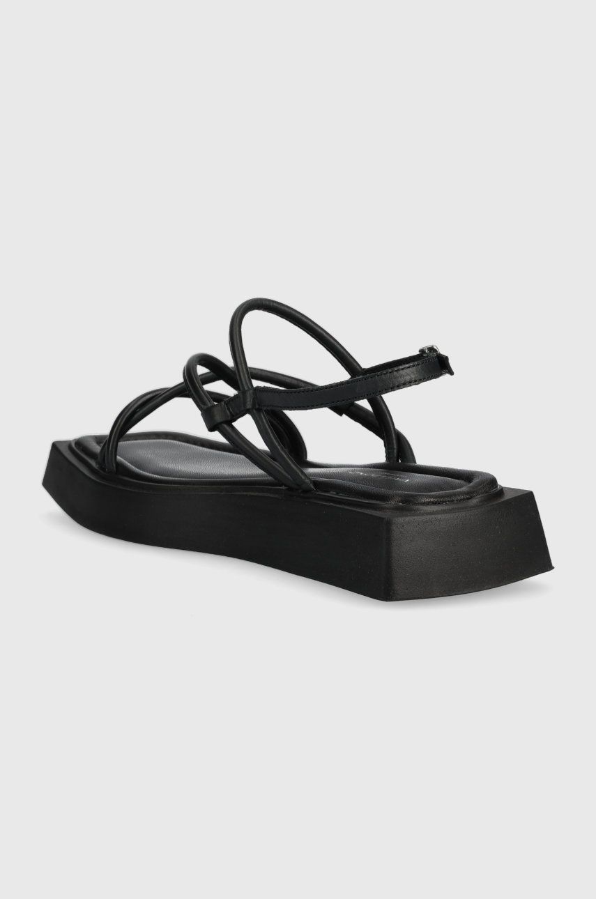 Vagabond Shoemakers Sandale De Piele Evy Femei, Culoarea Negru, Cu Platforma