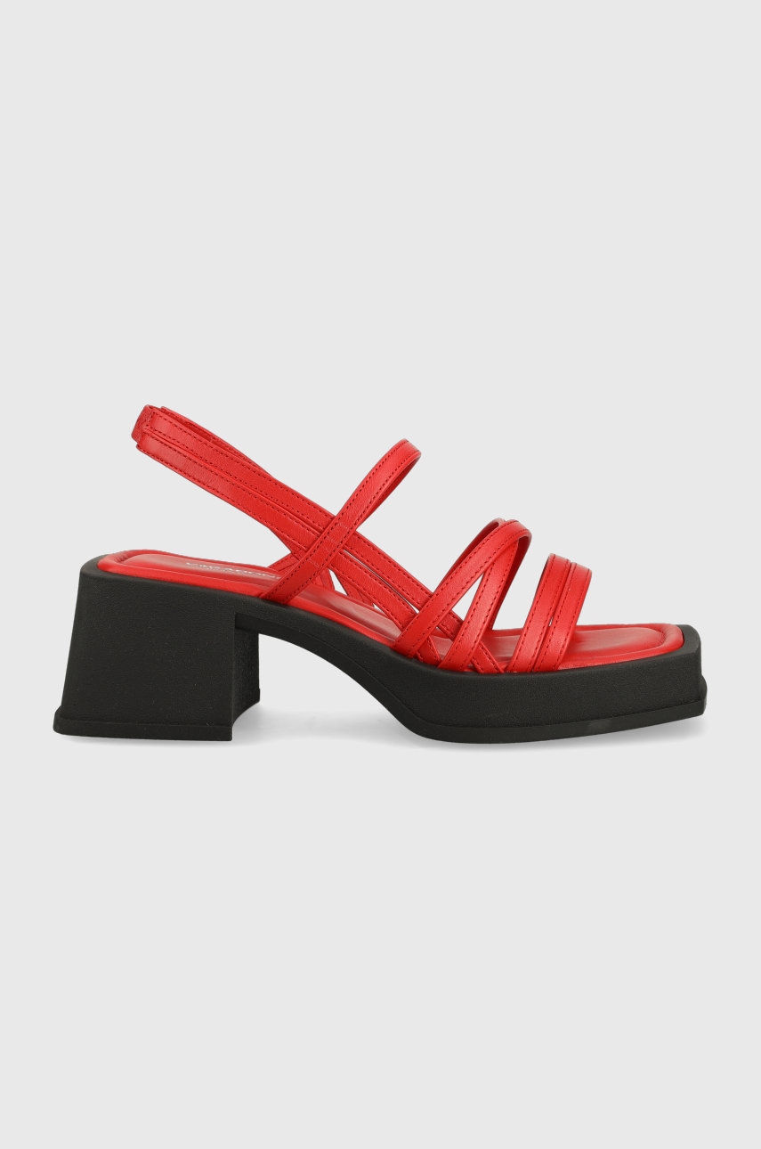 Vagabond Shoemakers sandale de piele Hennie culoarea rosu