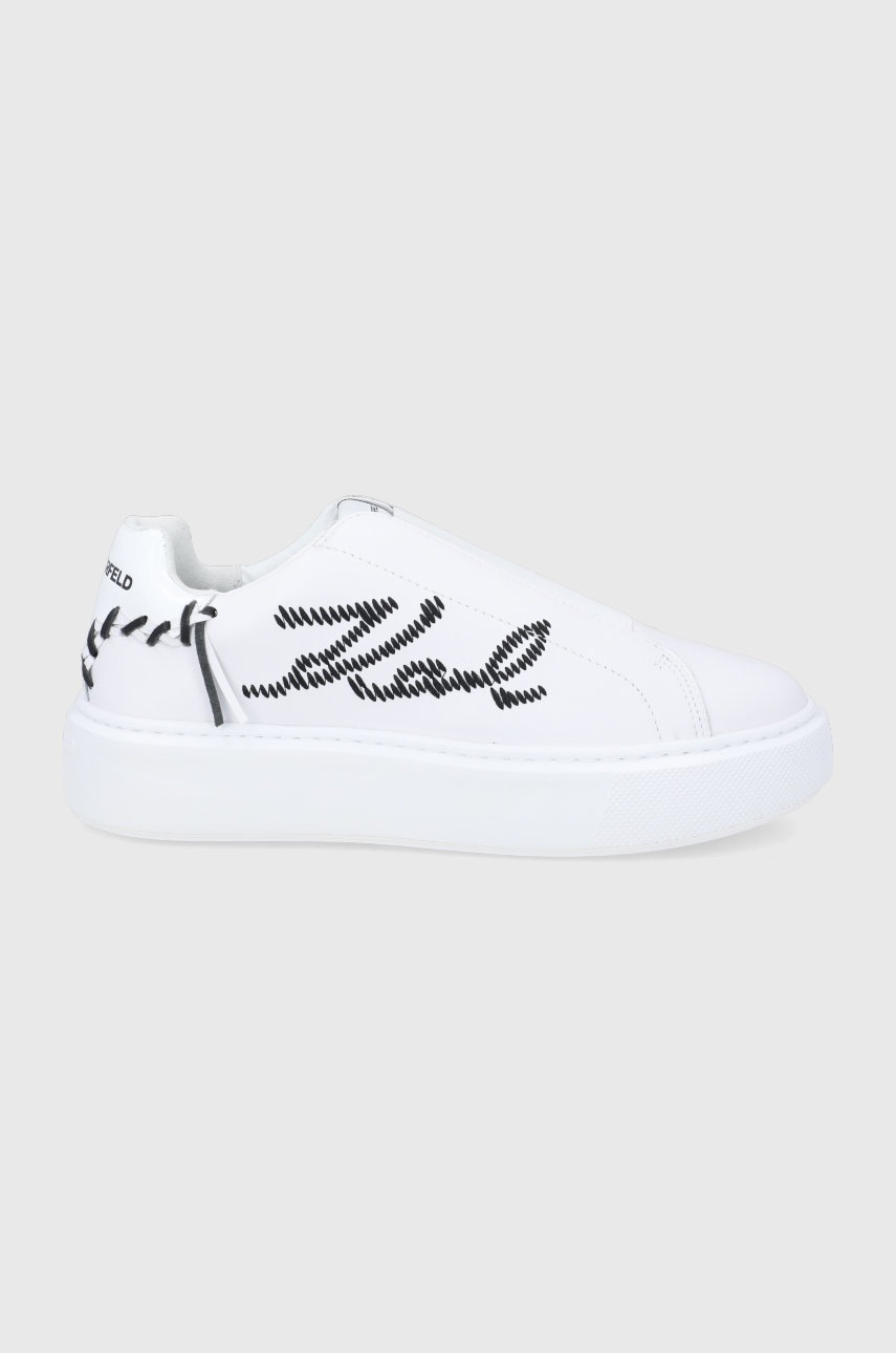

Ботинки Karl Lagerfeld Maxi Kup цвет белый на платформе