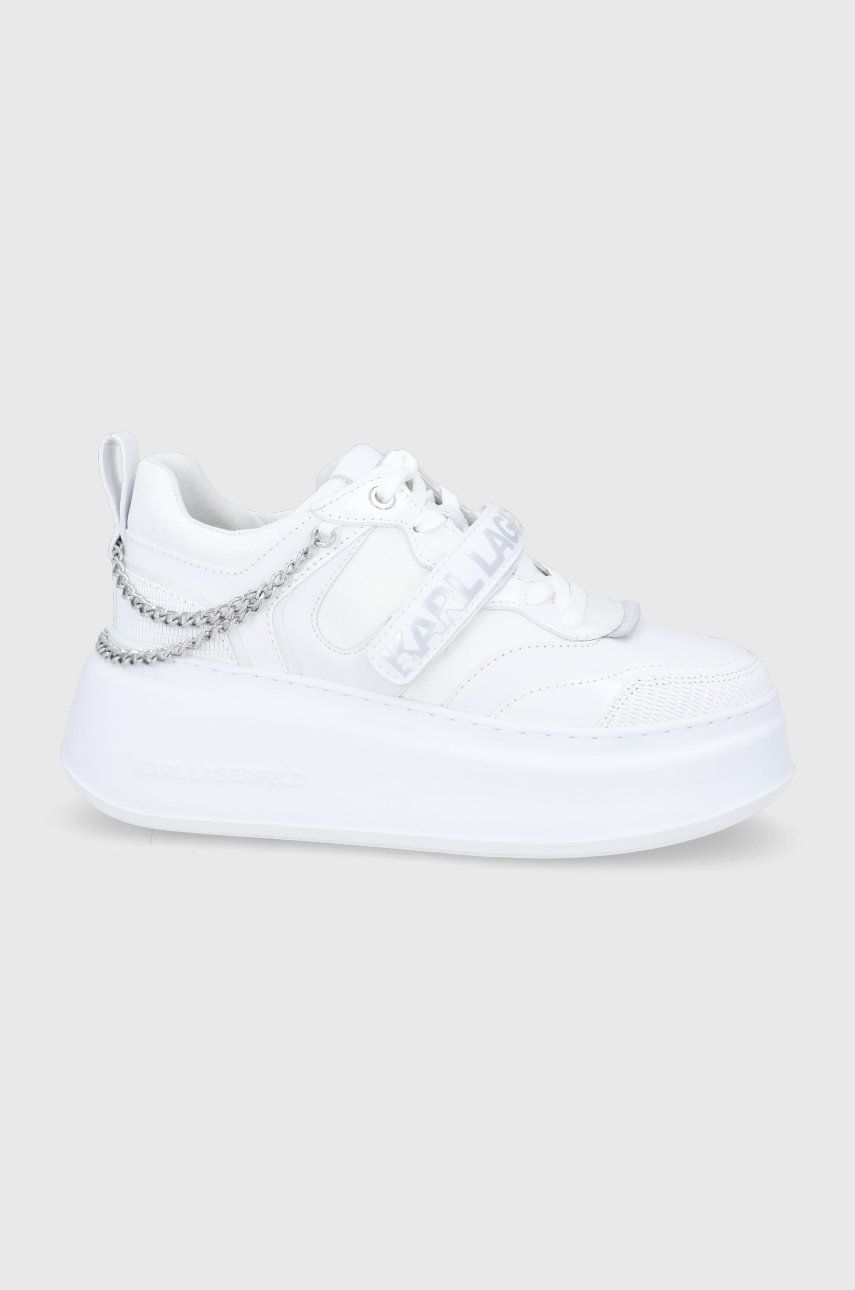 Karl Lagerfeld pantofi Anakapri culoarea alb, cu platforma