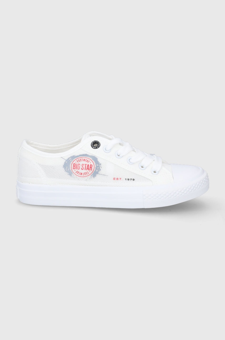 

Ниски кецове Big Star дамско в бяло, Бял