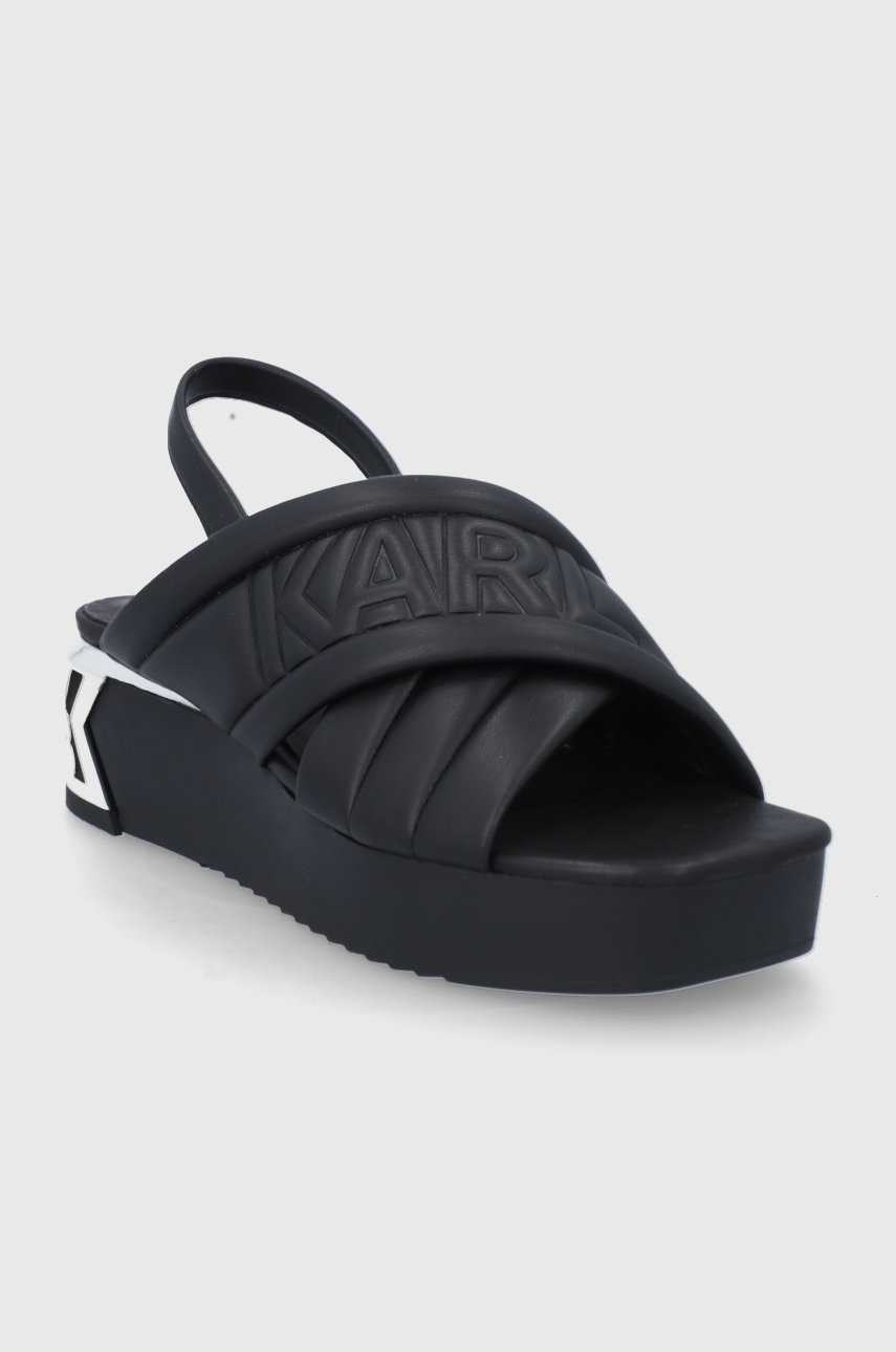 

Сандалии Karl Lagerfeld K-blok Wedge женские цвет чёрный на платформе