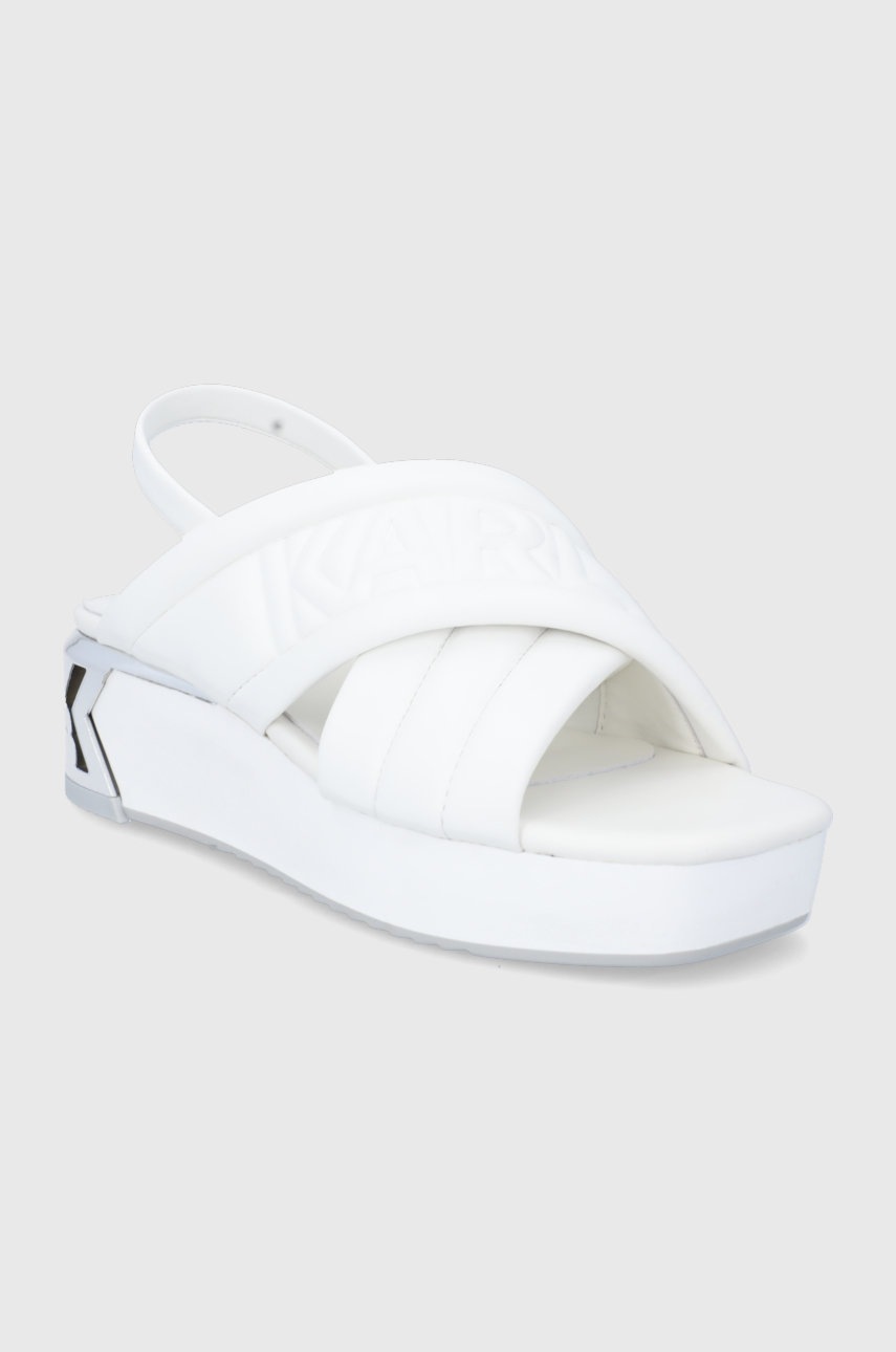 

Сандалии Karl Lagerfeld K-blok Wedge женские цвет белый на платформе