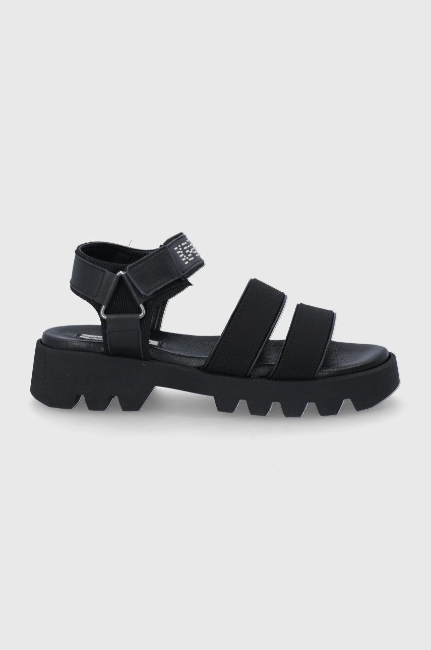 Karl Lagerfeld sandale Terra Firma femei, culoarea negru, cu platforma answear.ro