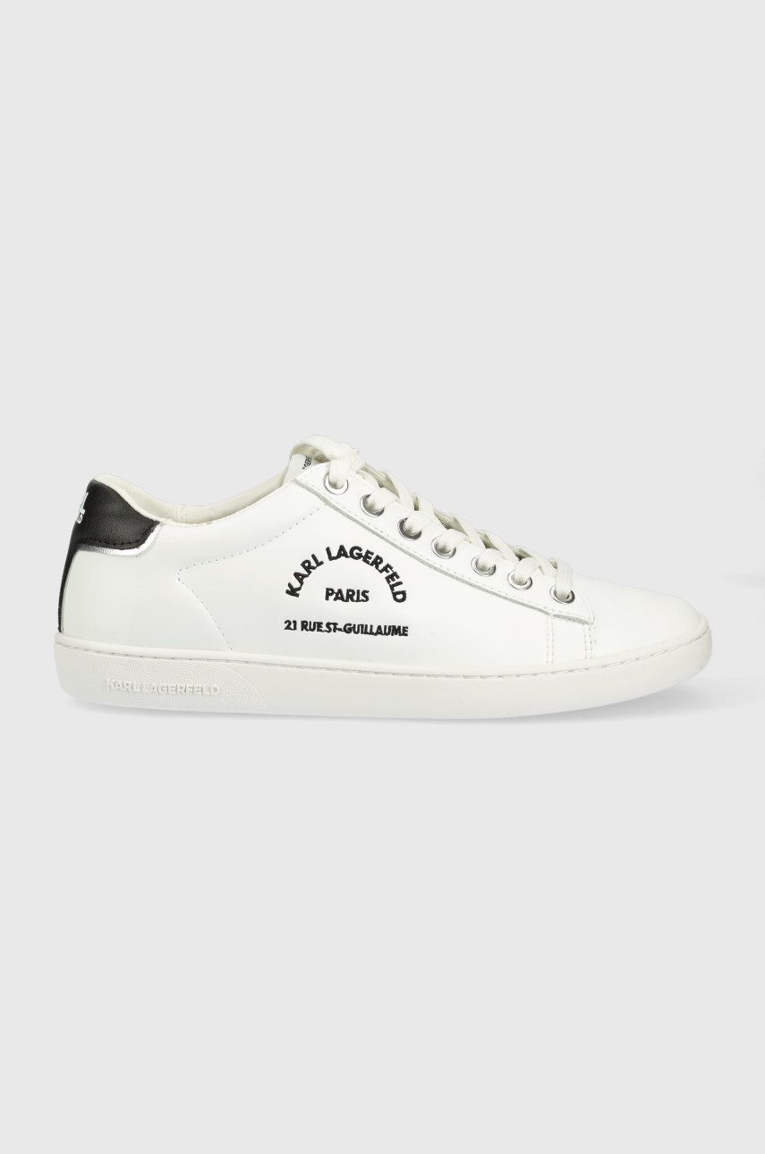 Karl Lagerfeld sneakers din piele KUPSOLE II KC culoarea alb KL61278