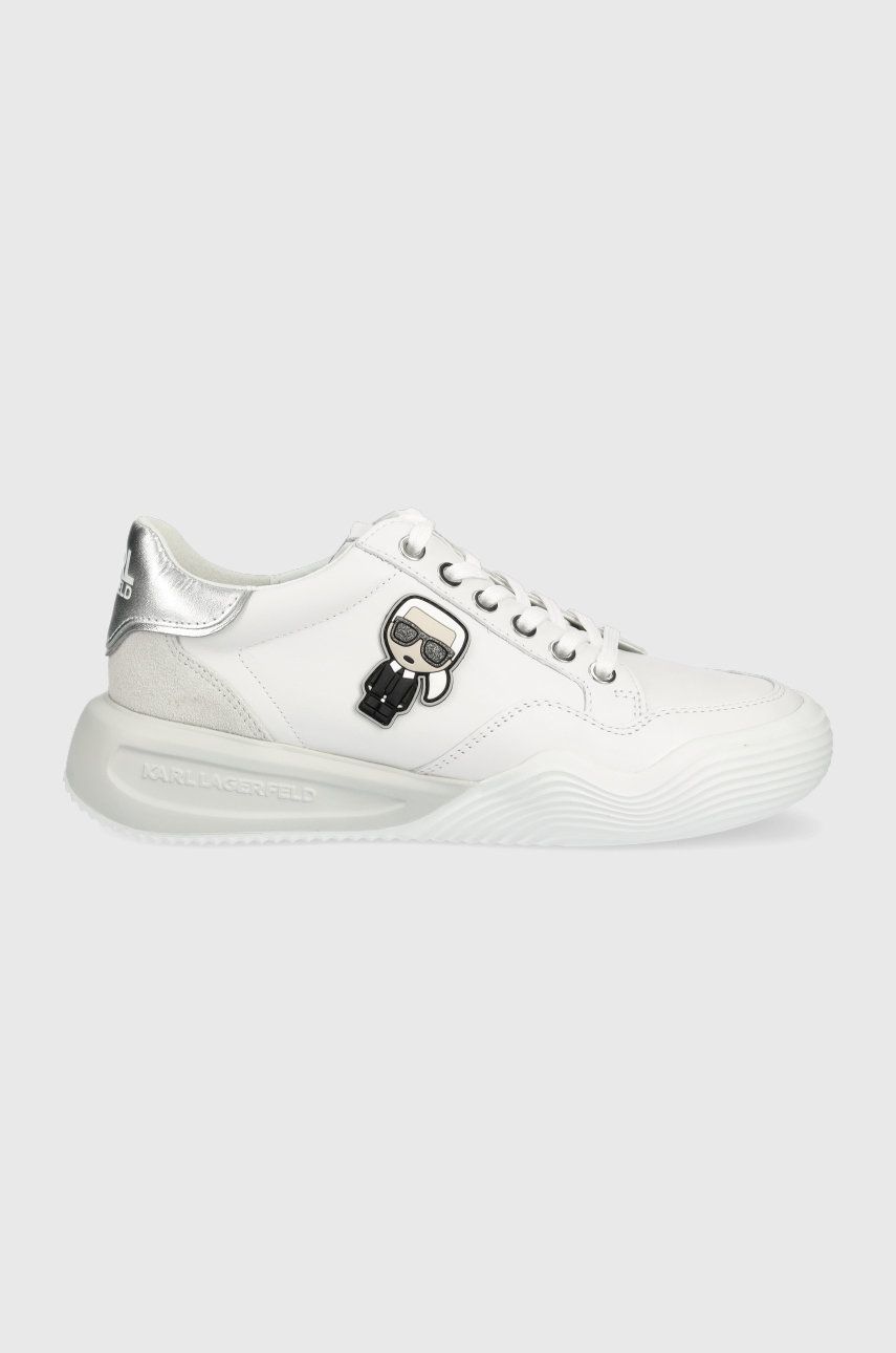 Karl Lagerfeld sneakers din piele KAPRI RUN culoarea alb KL62830