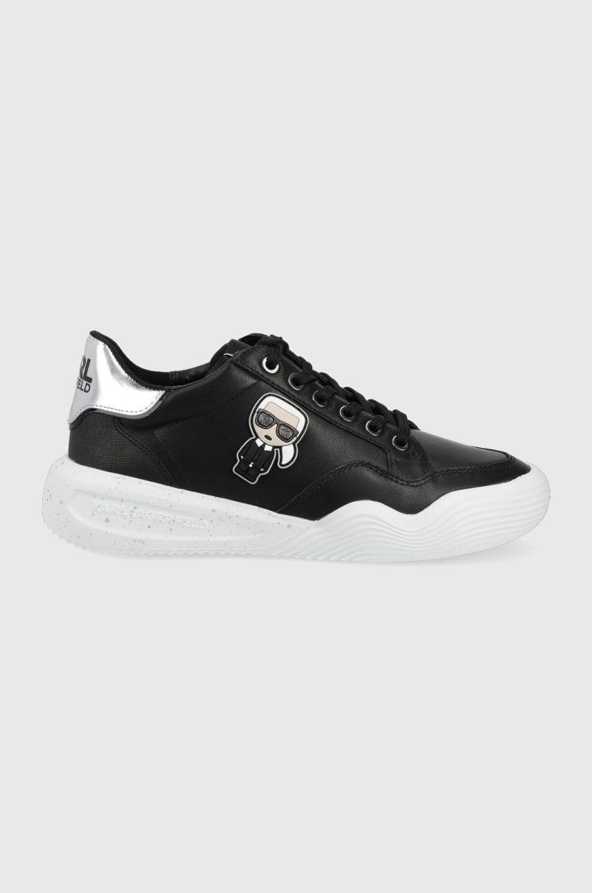 Kožené boty Karl Lagerfeld KAPRI RUN černá barva, KL62830 - černá -  Svršek: Přírodní kůže