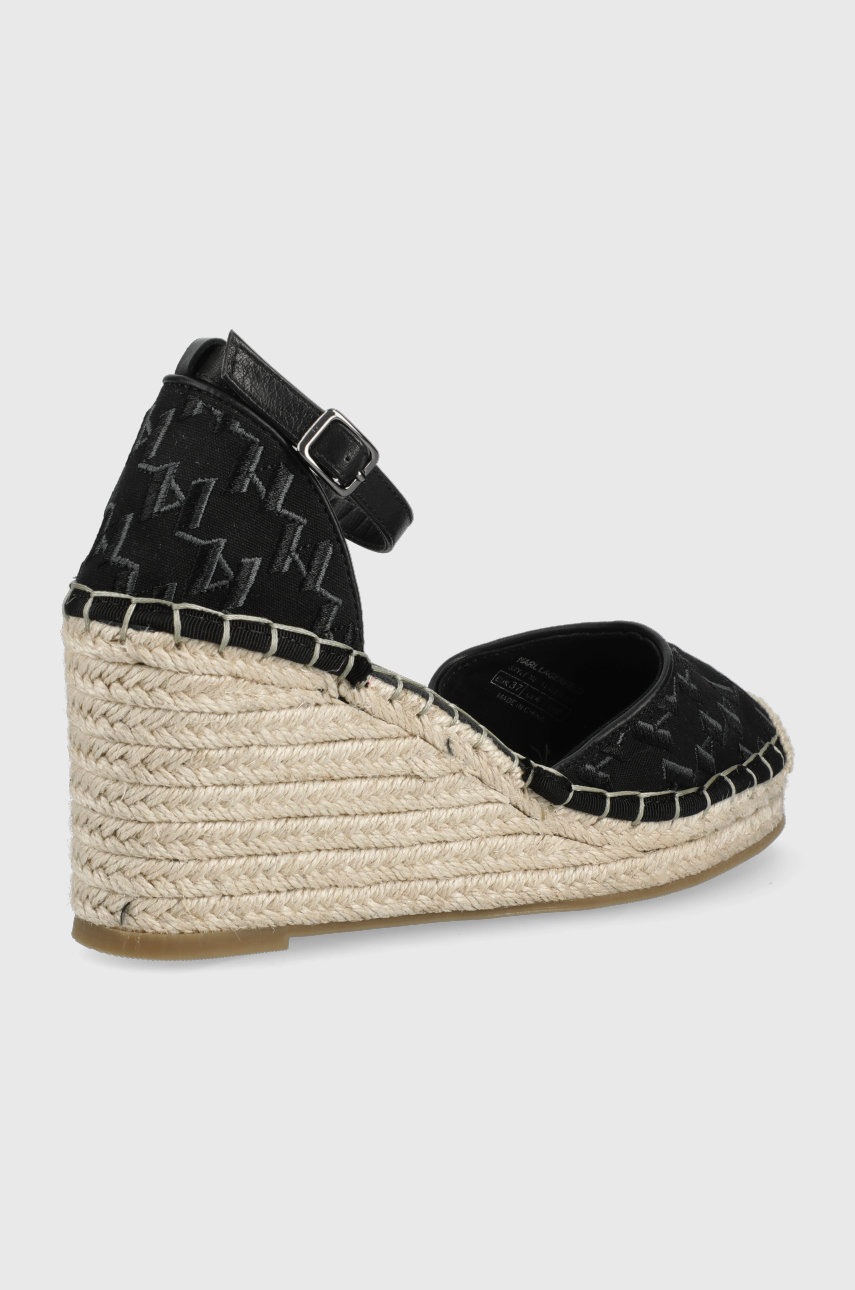 

Еспадрилі Karl Lagerfeld Kamini Mid колір чорний на танкетці