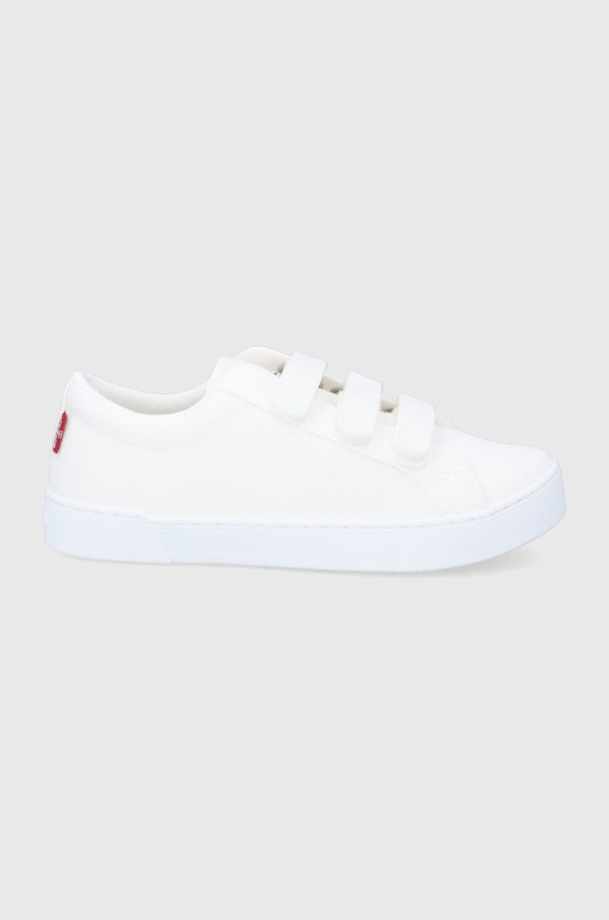 Levi's tenisi malibu 2.0 velcro femei, culoarea alb
