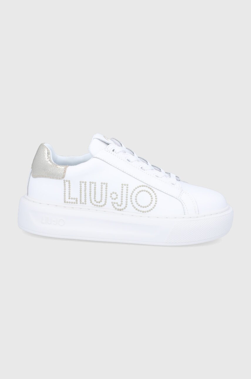 

Кожени обувки Liu Jo в бяло с платформа, Бял