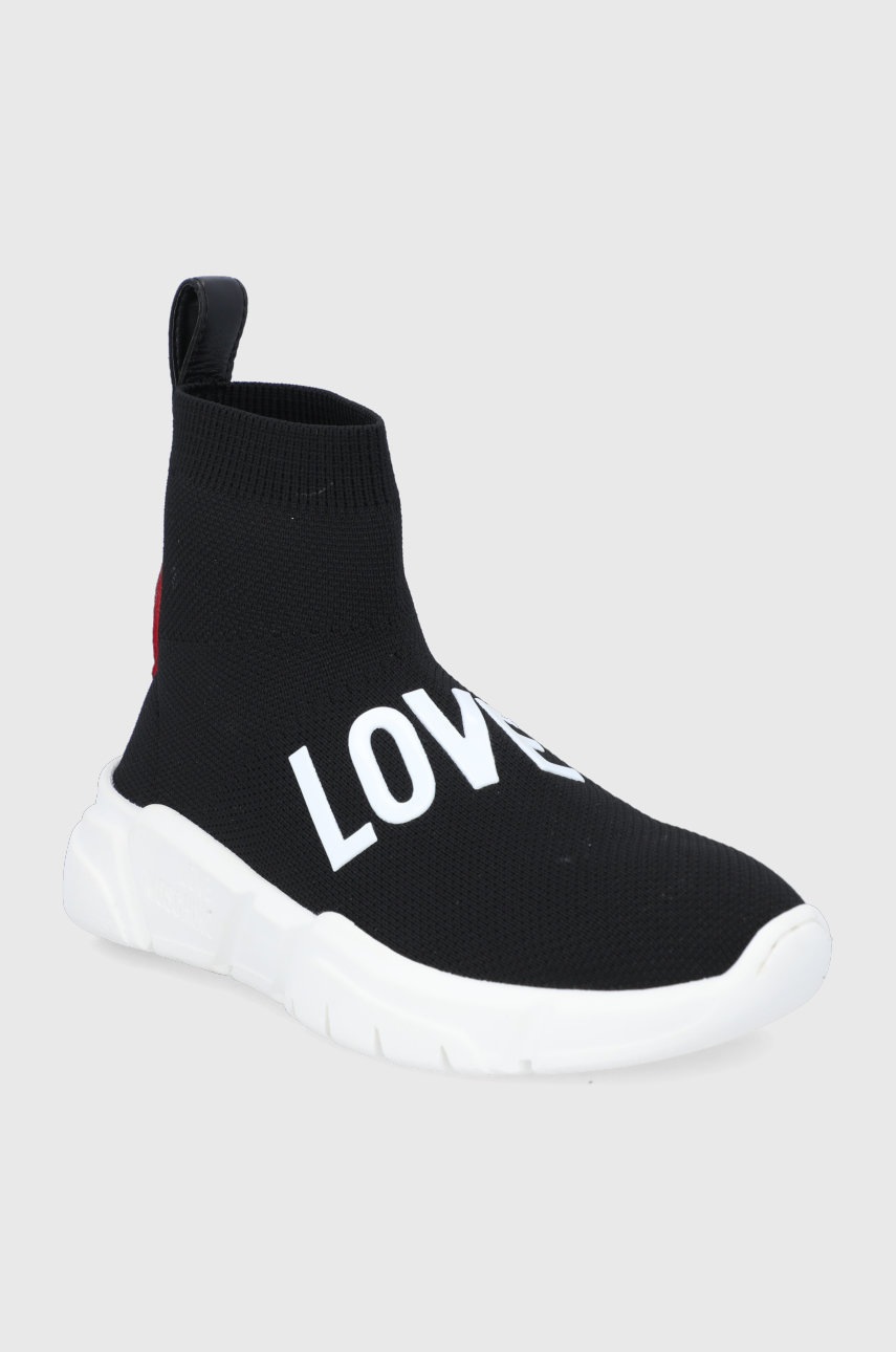 

Черевики Love Moschino колір чорний на платформі