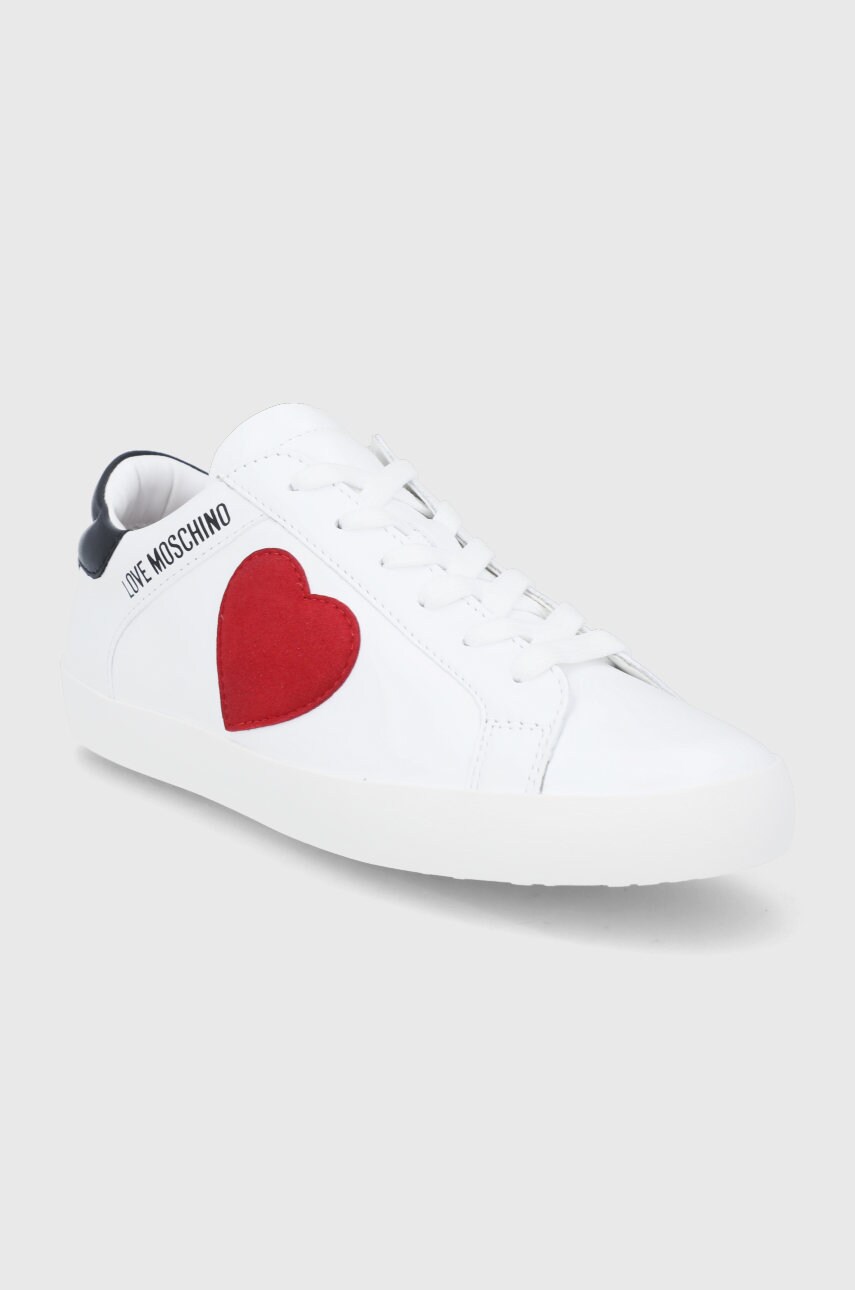 

Шкіряні черевики Love Moschino колір білий