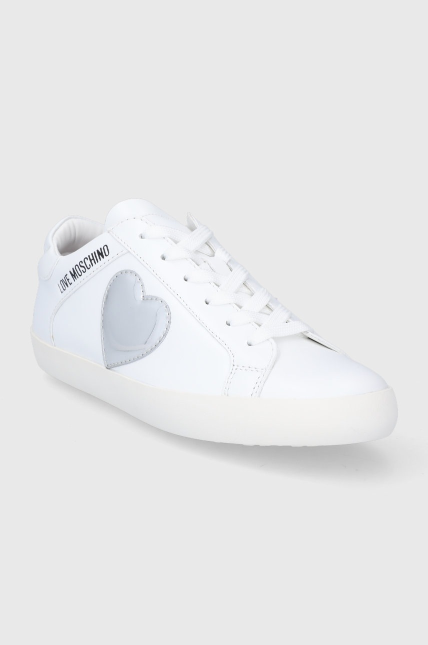 

Шкіряні черевики Love Moschino колір білий