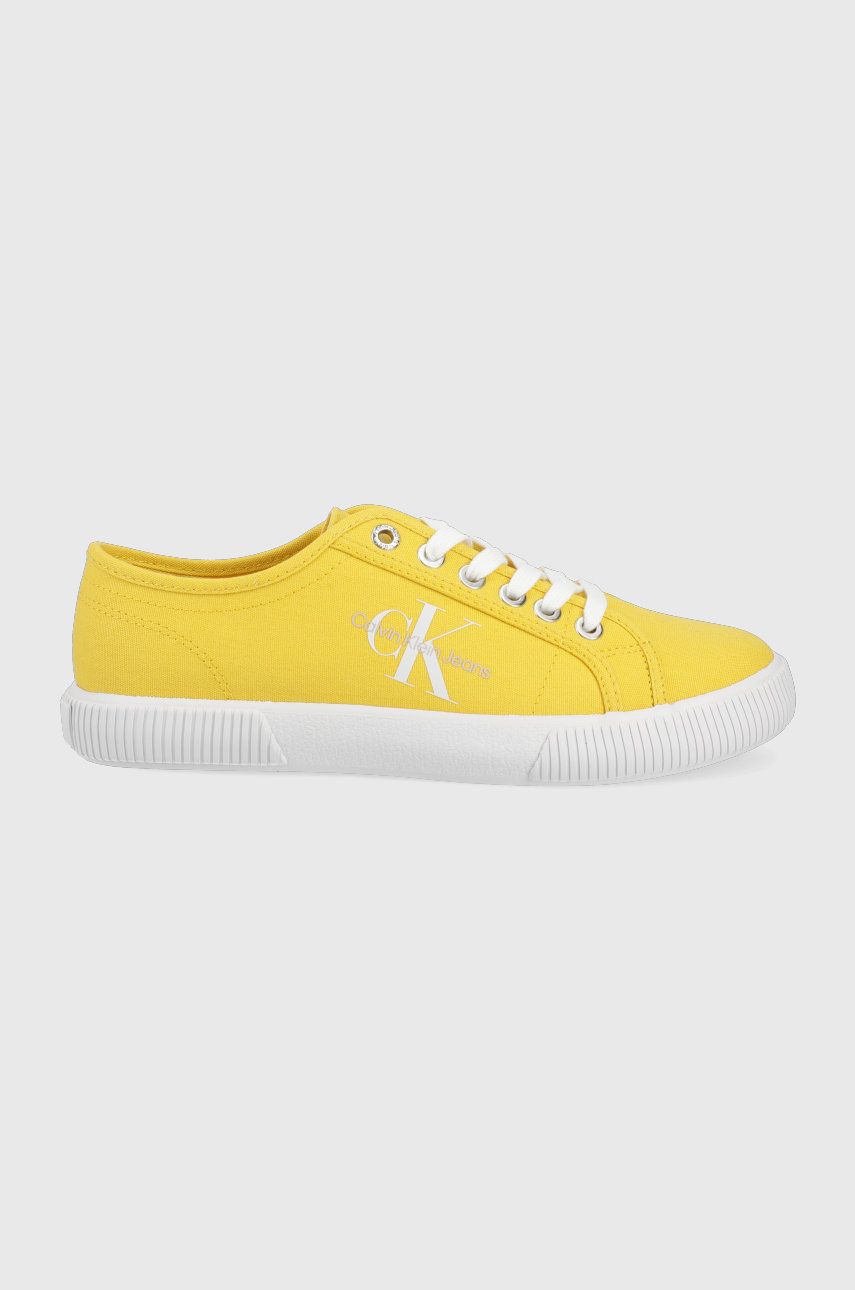 Calvin Klein Jeans tenisówki damskie kolor żółty