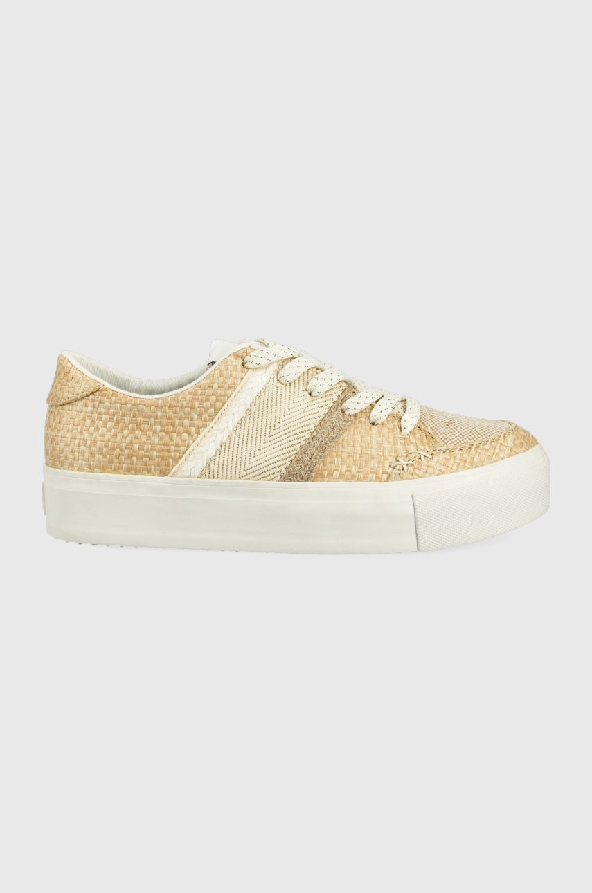 Desigual sneakersy kolor beżowy