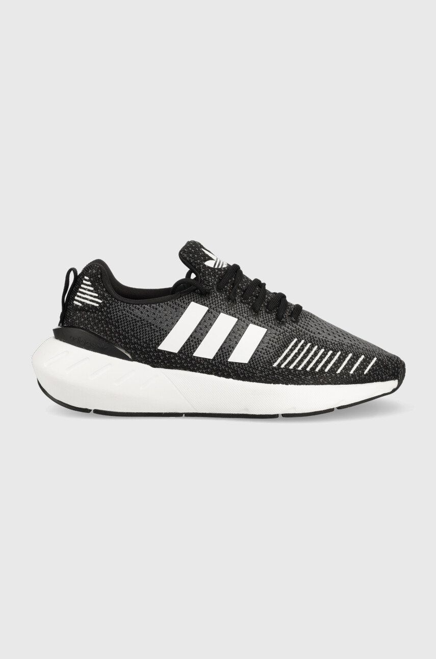 Sneakers boty adidas Originals Swift Run 22 černá barva, GV7971-BLK/WHT - černá -  Svršek: Uměl