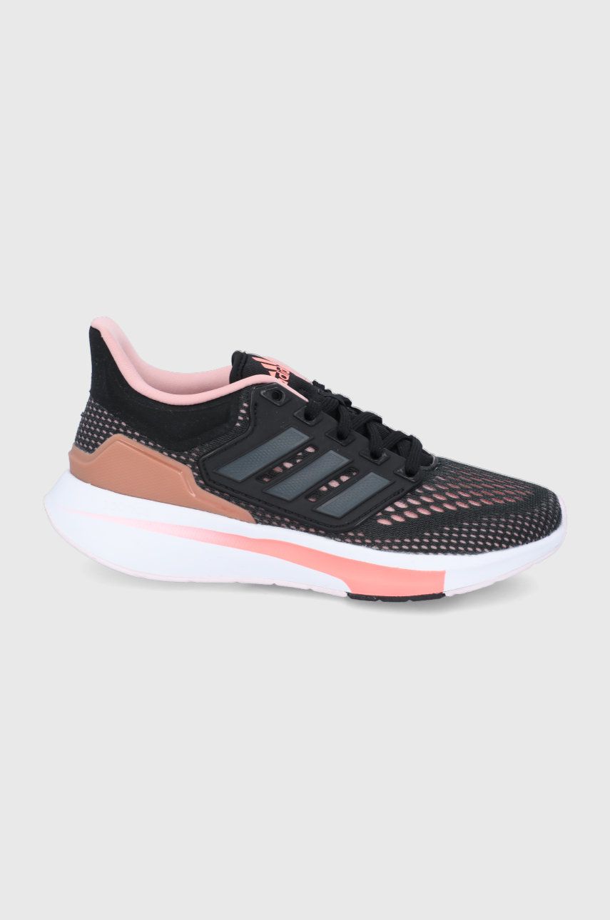 Adidas Pantofi EQ21 Run GZ0589 culoarea negru, cu toc plat Answear 2023-09-28
