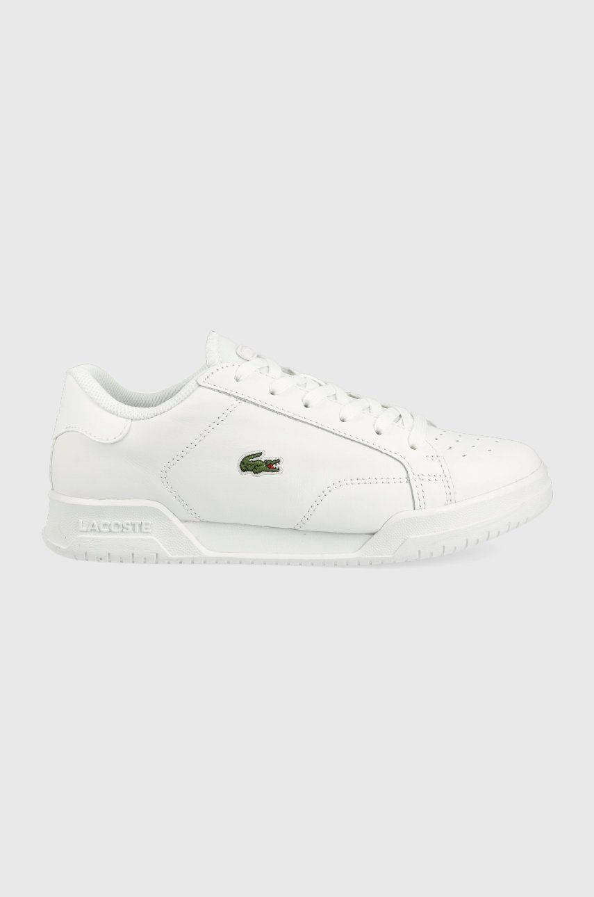 Lacoste sneakersy skórzane TWIN SERVE 0721 2 kolor biały