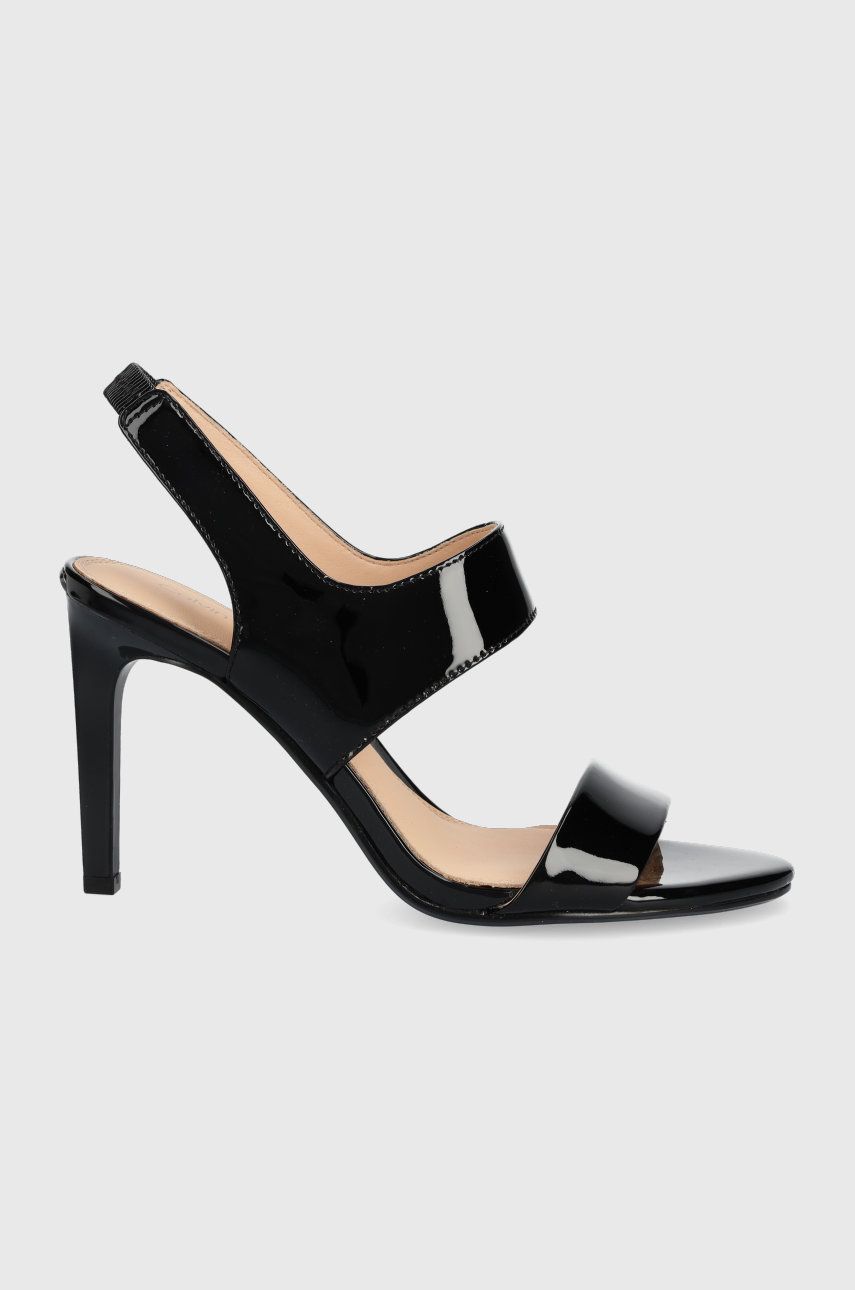 Calvin Klein sandały skórzane kolor czarny