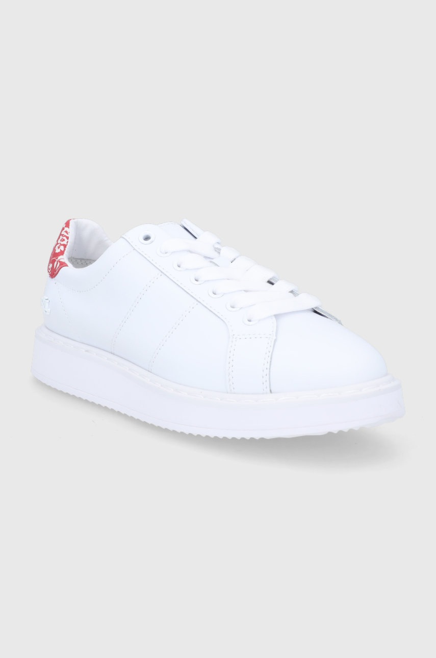 

Кожаные ботинки Lauren Ralph Lauren Angeline Ii цвет белый на платформе