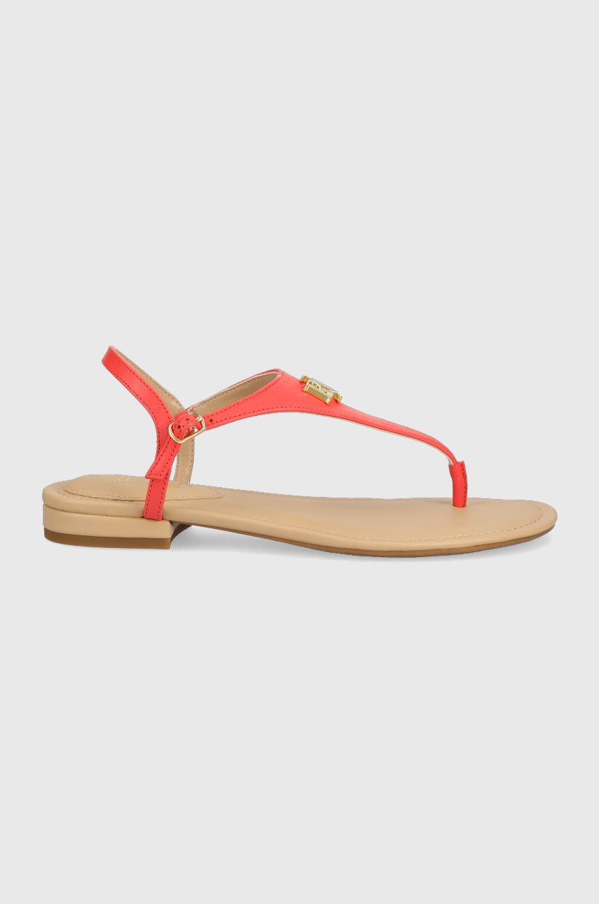 

Кожени сандали Lauren Ralph Lauren Ellington дамски в червено, Червен