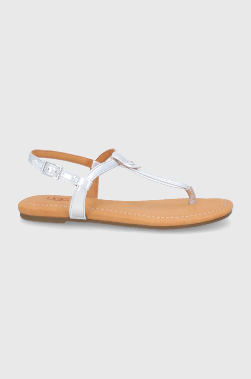 Ugg sandale femei, culoarea argintiu