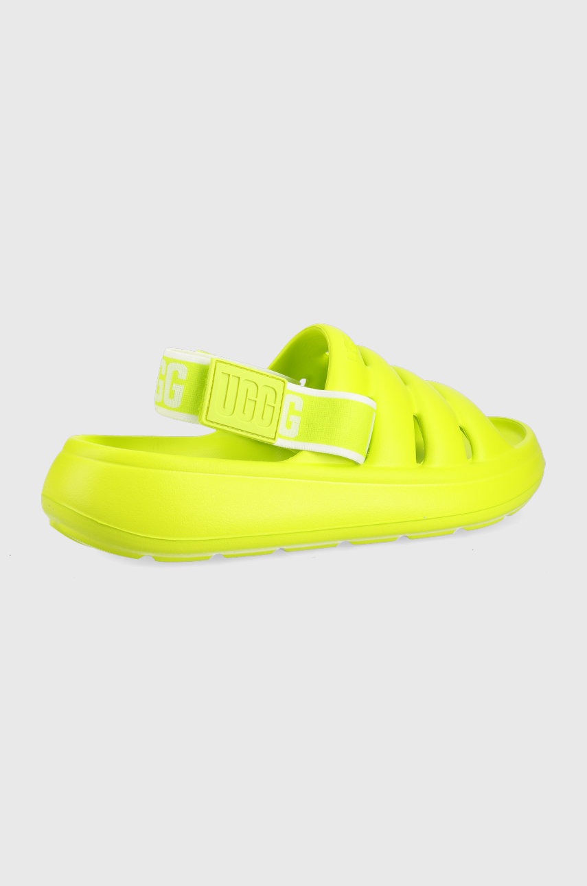 

Шлепанцы UGG Sport Yeah женские цвет зелёный на платформе