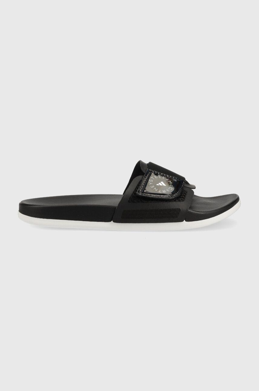Pantofle adidas by Stella McCartney dámské, černá barva - černá -  Svršek: Umělá hmota