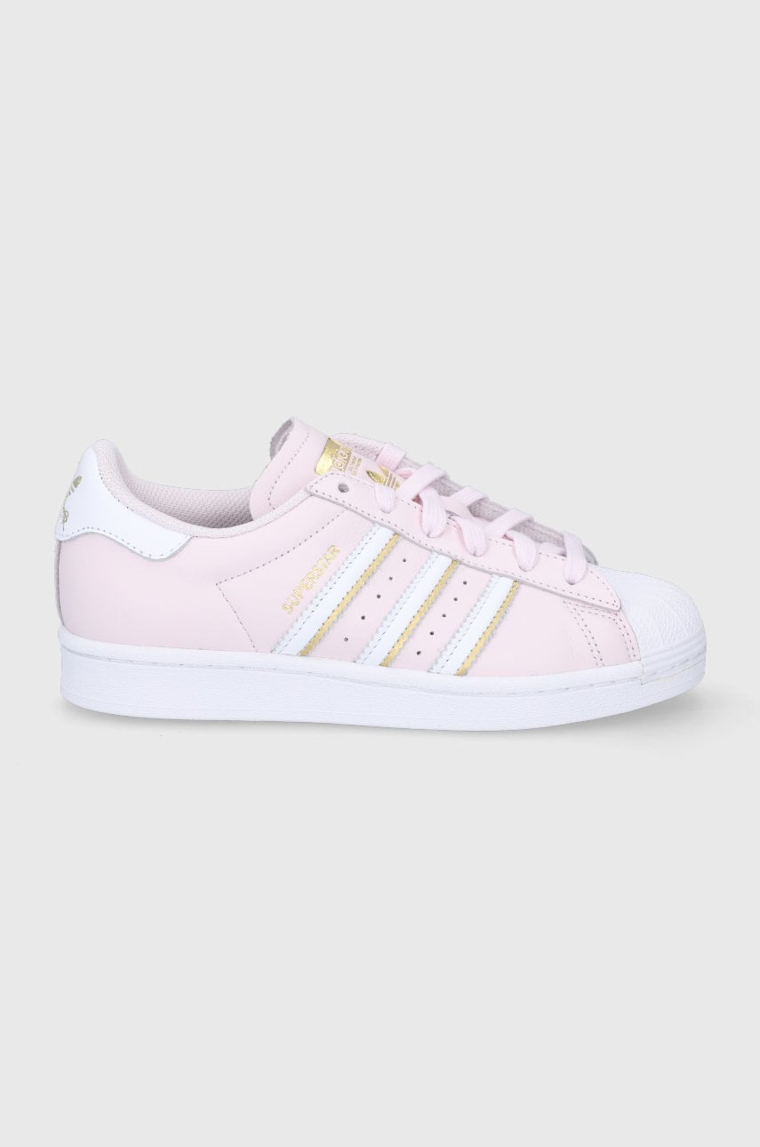 Adidas originals pantofi superstar culoarea roz