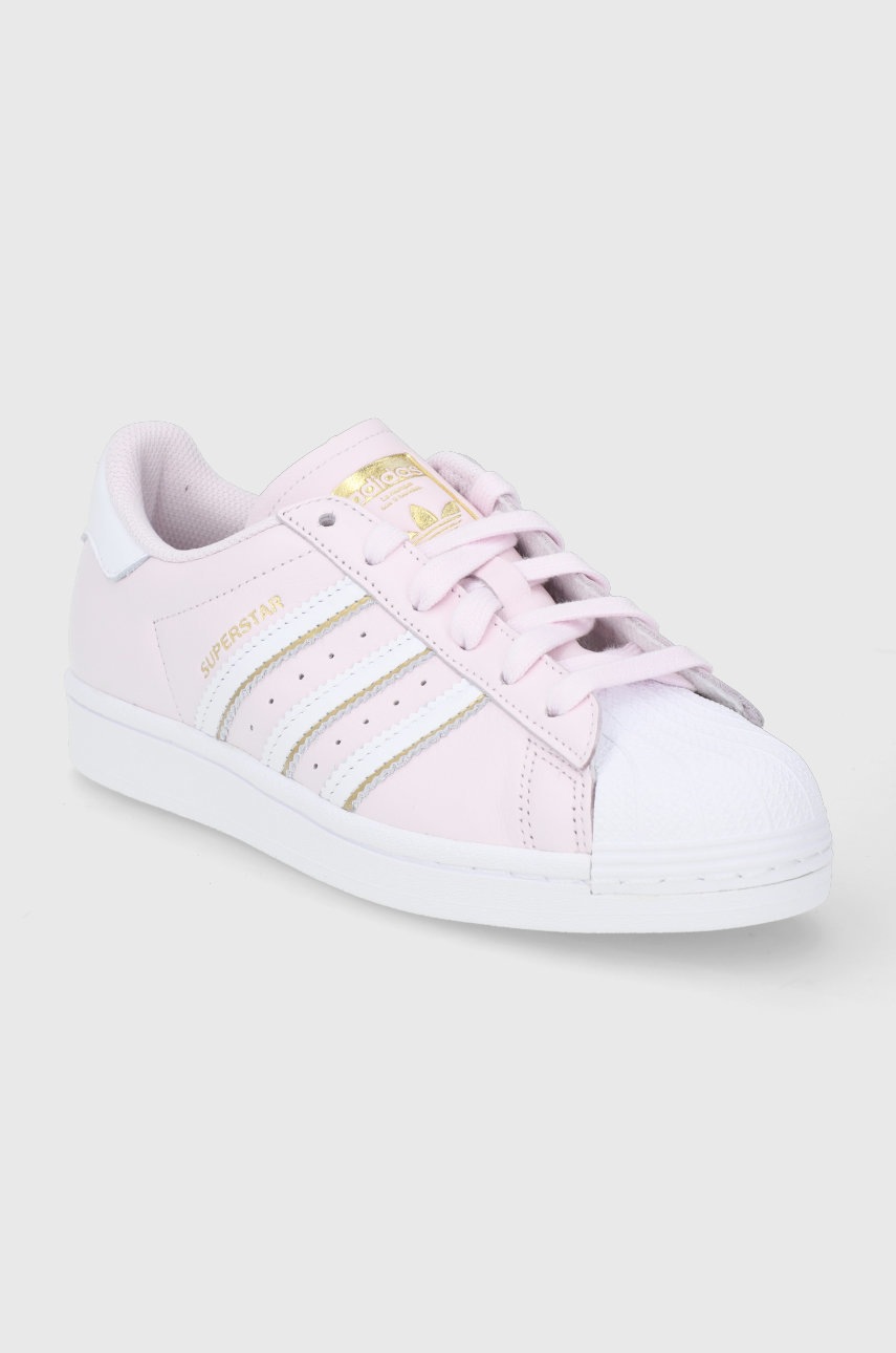 

Черевики adidas Originals Superstar колір рожевий