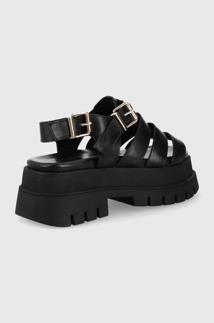 

Кожаные сандалии Aldo Velma женские цвет чёрный на платформе
