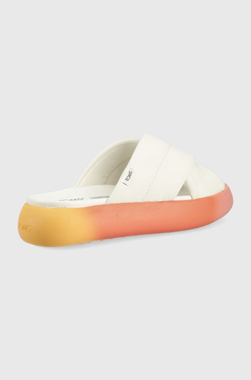 

Шльопанці Toms Alpargata Mallow жіночі колір білий на платформі