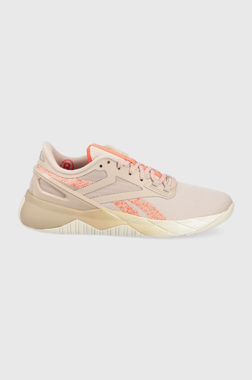Reebok pantofi de antrenament nanoflex culoarea bej